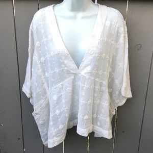 Free People small baggy crop shirt with pockets S